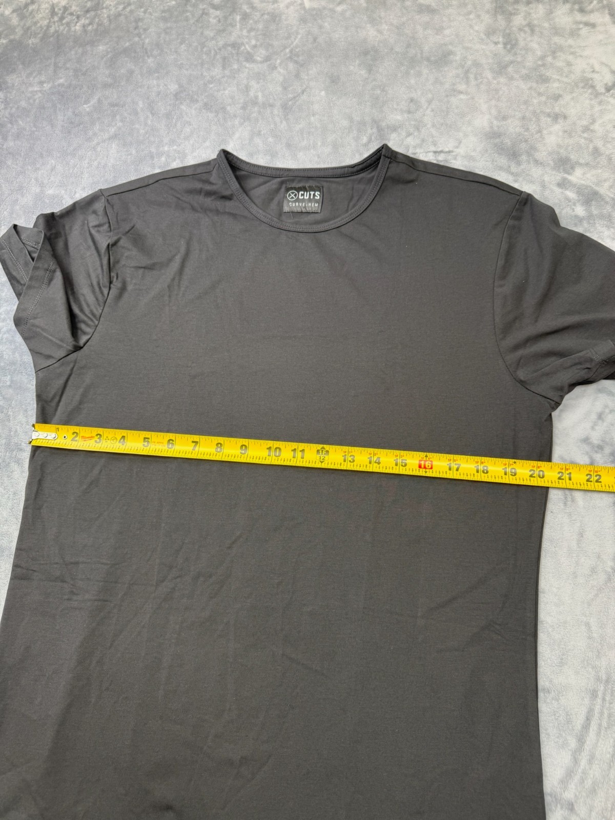 Cuts Clothing Crew Curve-Hem T-Shirt Men&rsquo;s Extra Large Black Pyca Pro