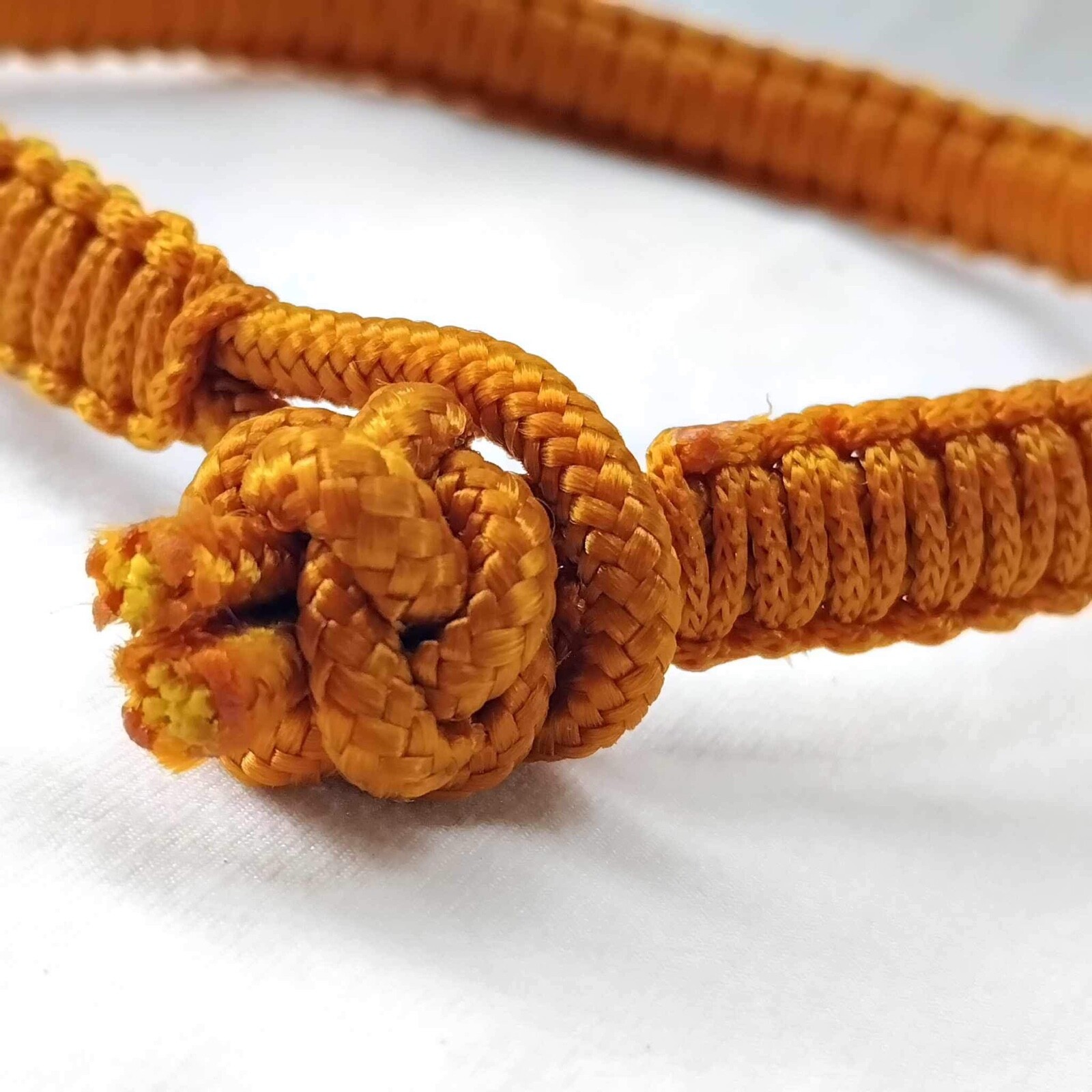 NEW Buddhist alms bowl strap, braided rope style, centipede pattern, length 30cm