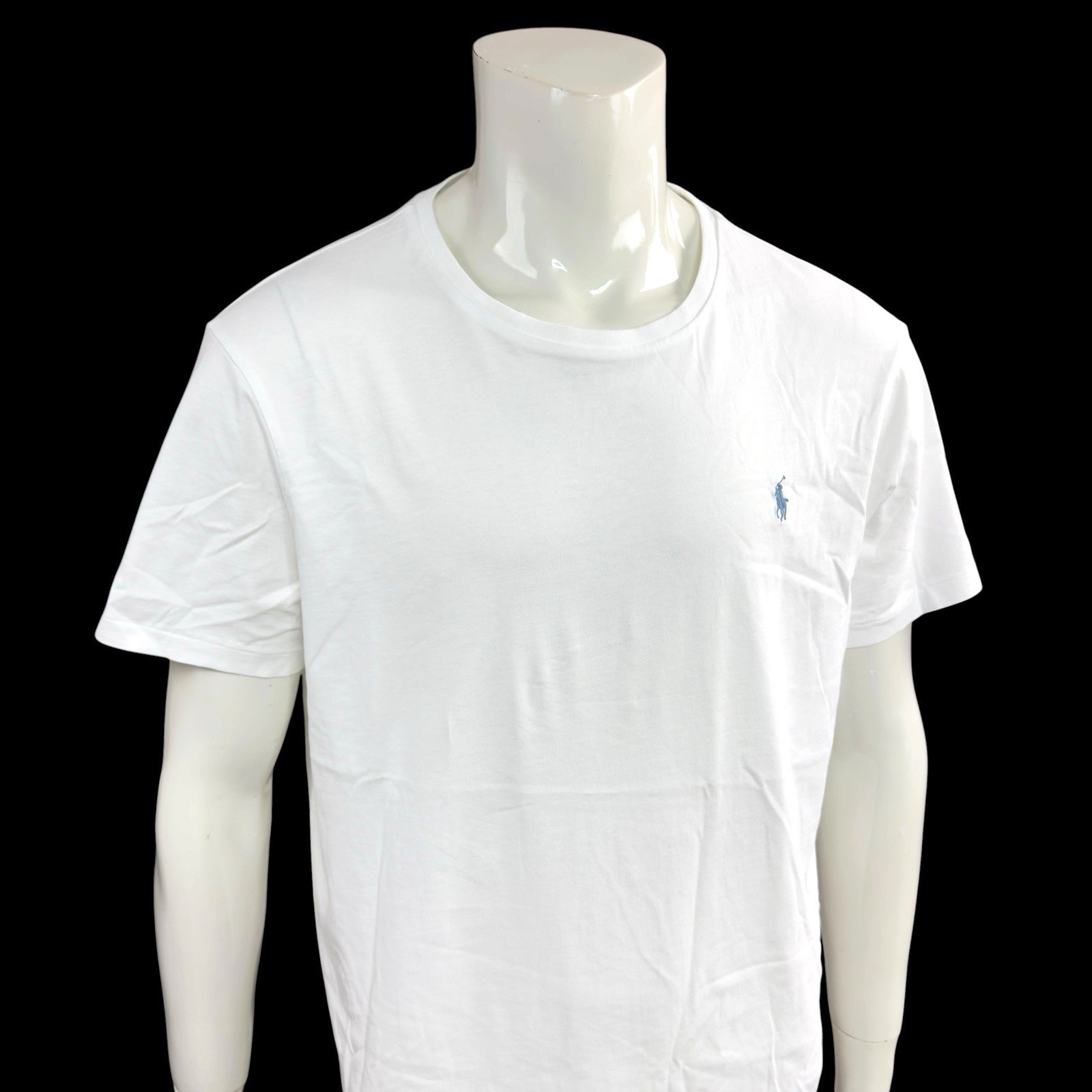 Polo Ralph Lauren Men&rsquo;s White T-Shirt Custom Slim Fit Pony Logo Size XL