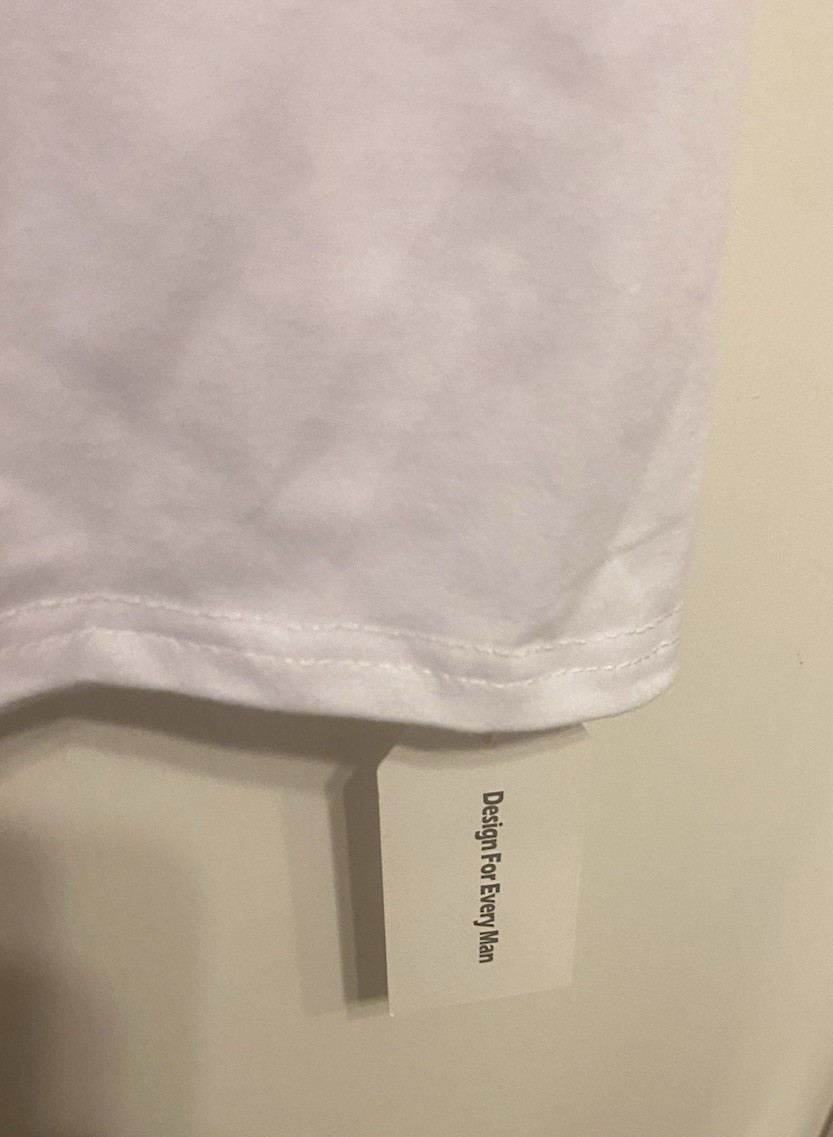 Ouku Mens size large Racerback Polyester blend stretch flat knit White NWT