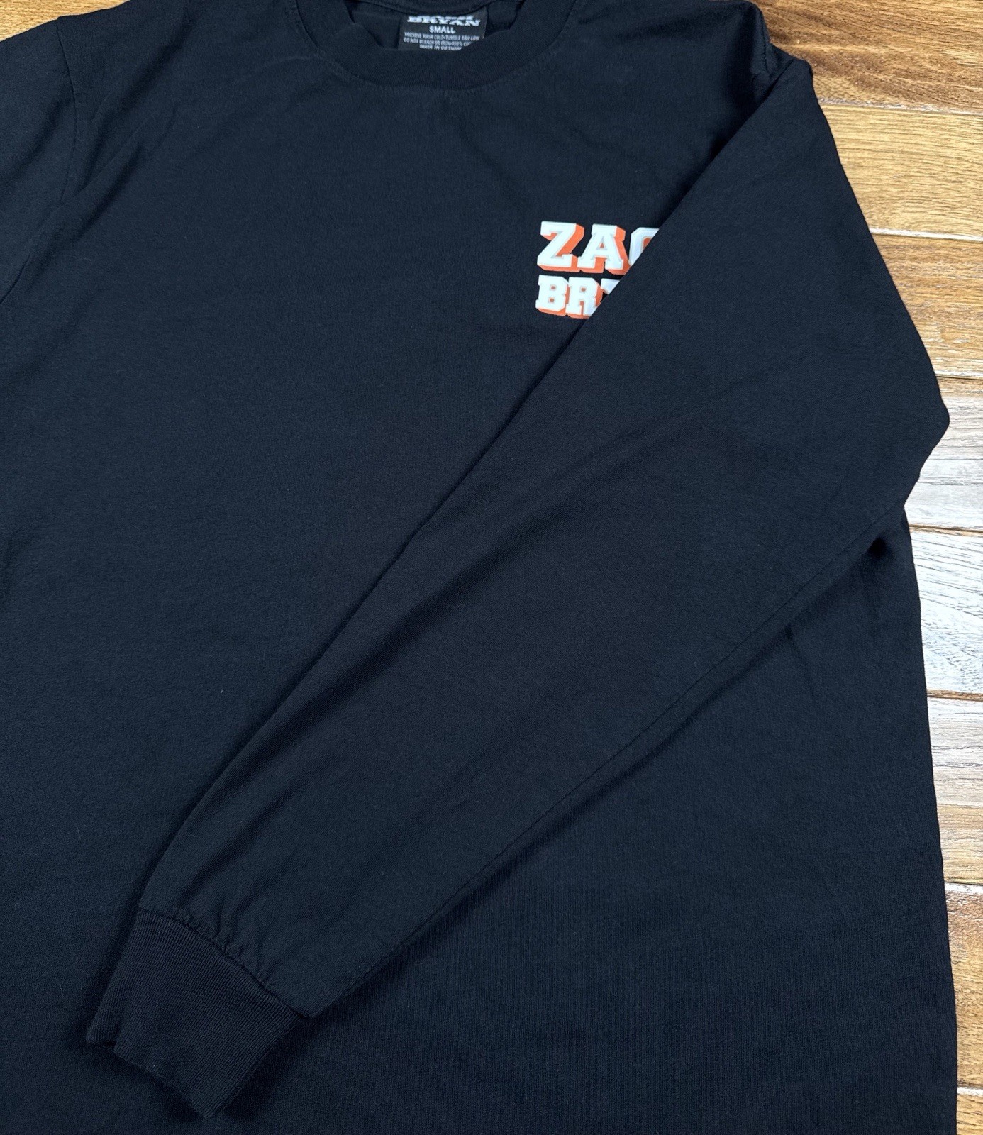 Zach Bryan American Heartbreak Tour Shirt Long Sleeve Black Small