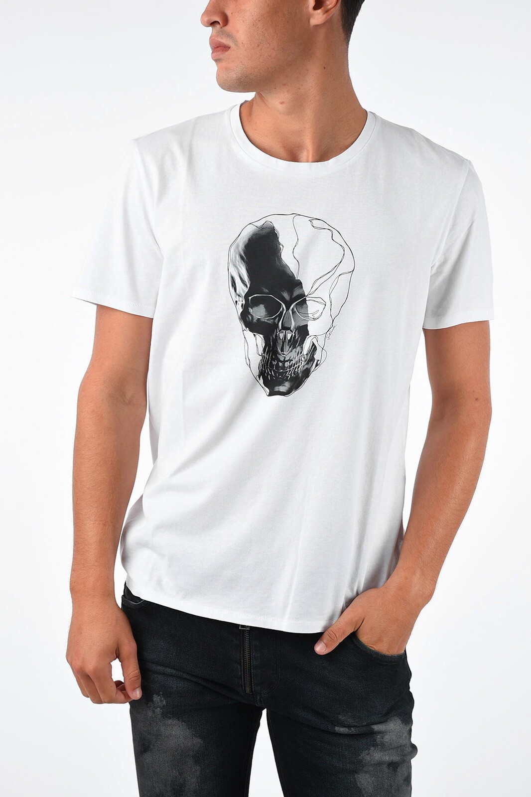 Just Cavalli Skull T-Shirt Tee Size XL