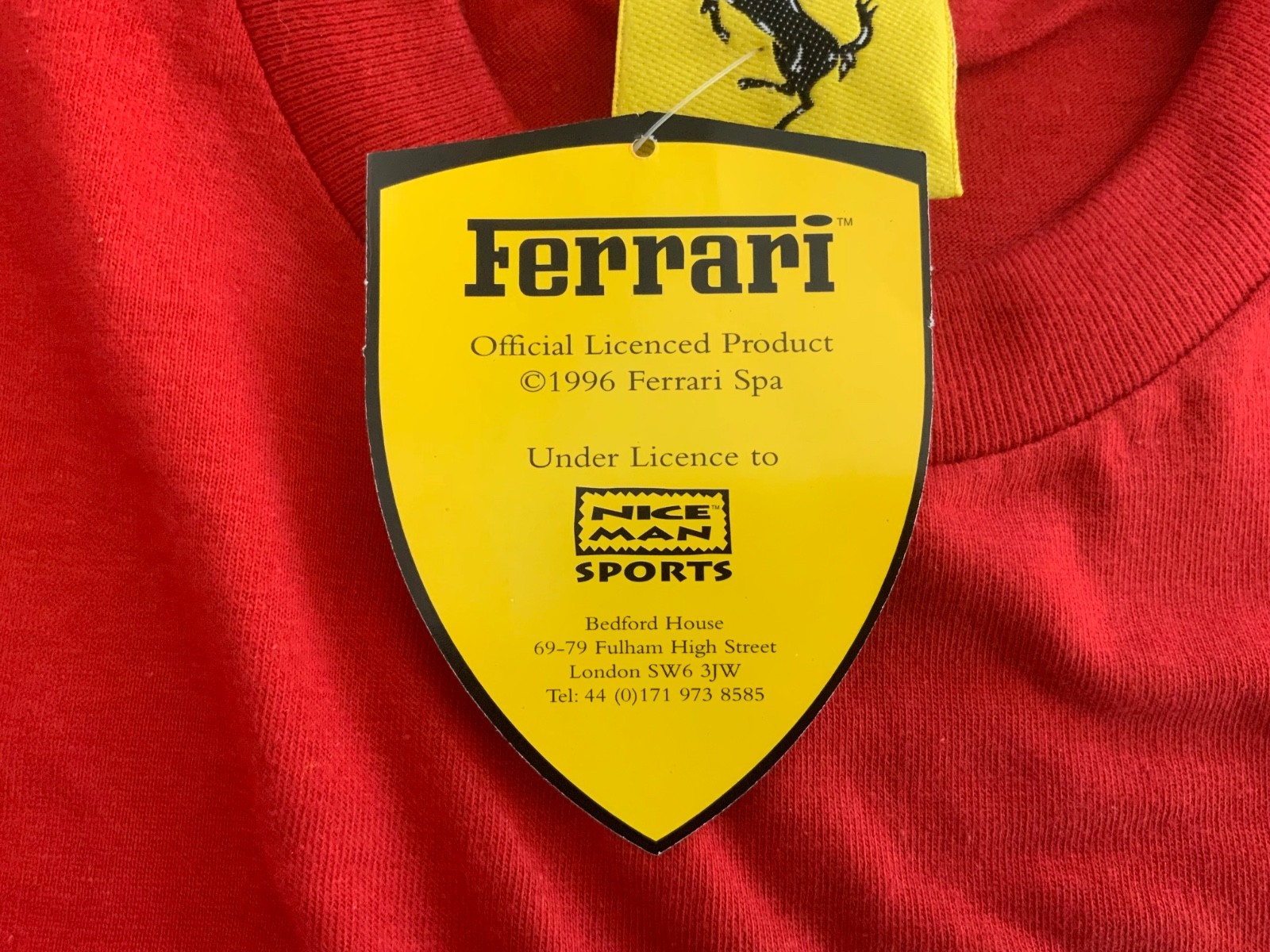 VTG NEW W/TAG 1996 SPA Official Ferrari F310B Double Sided RED Graphic Shirt XXL