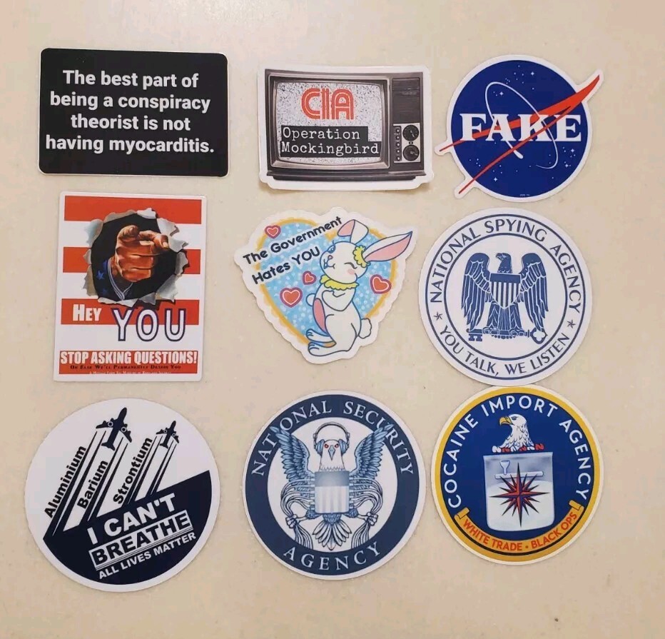 NASA STICKERS CIA NSA VARIETY PACK (9) 5 Year Warranty