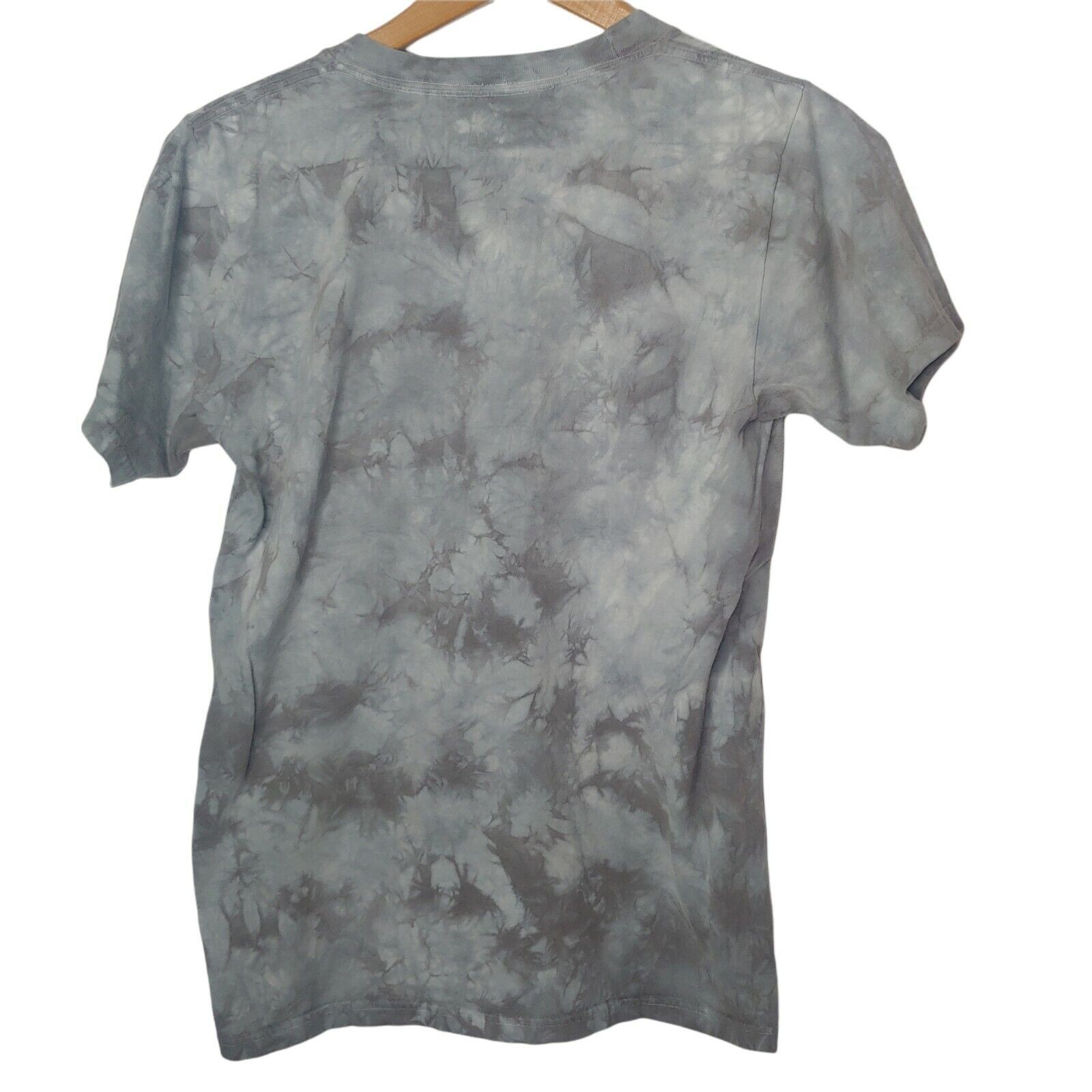 Tulum Mexico Shirt Small Mayan Ville Hand Dyed Gray Tie Dye Iguana Travel