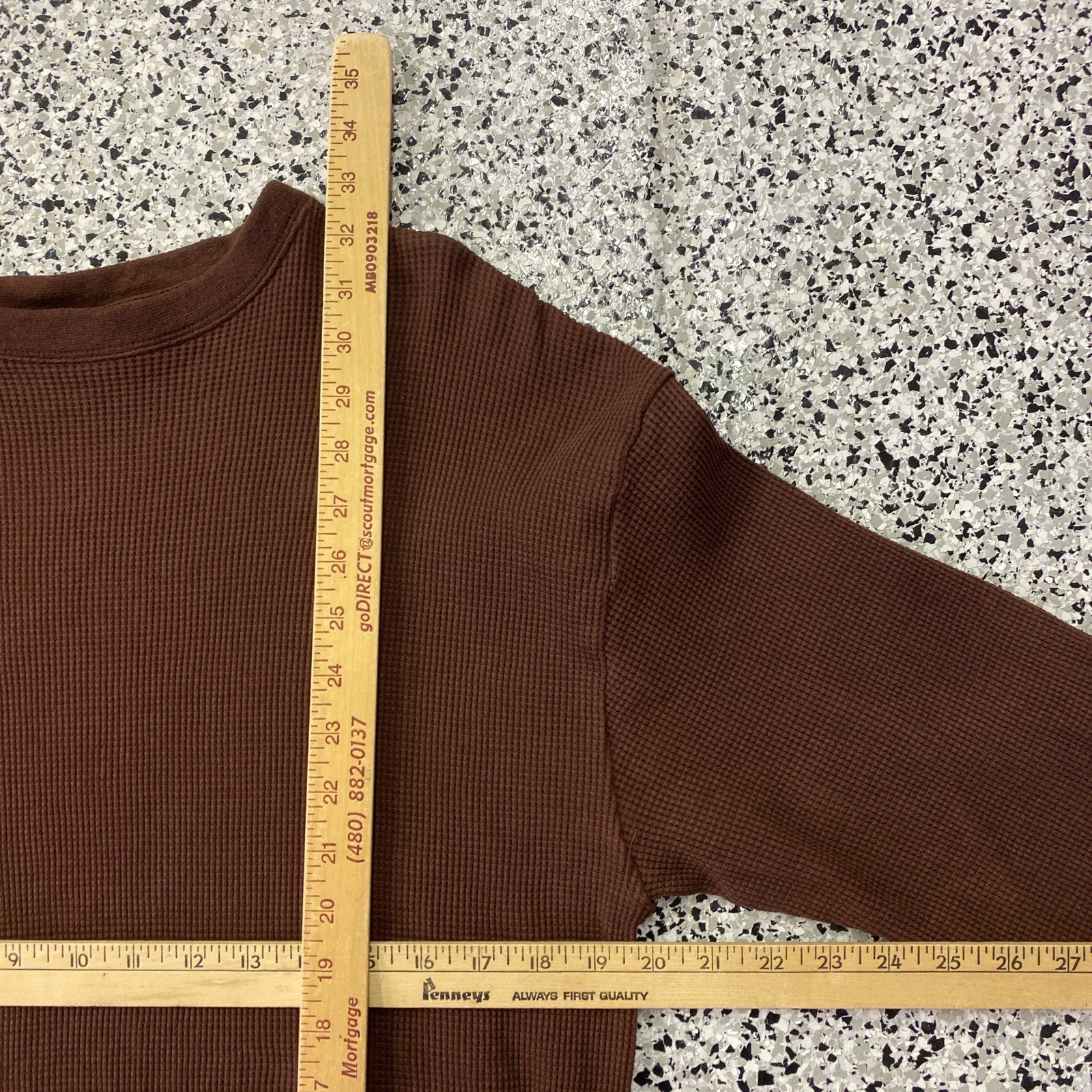 Vintage Gemrock Heavy Weight Thermal Shirt Men’s 4XL Waffle Baselayer Brown