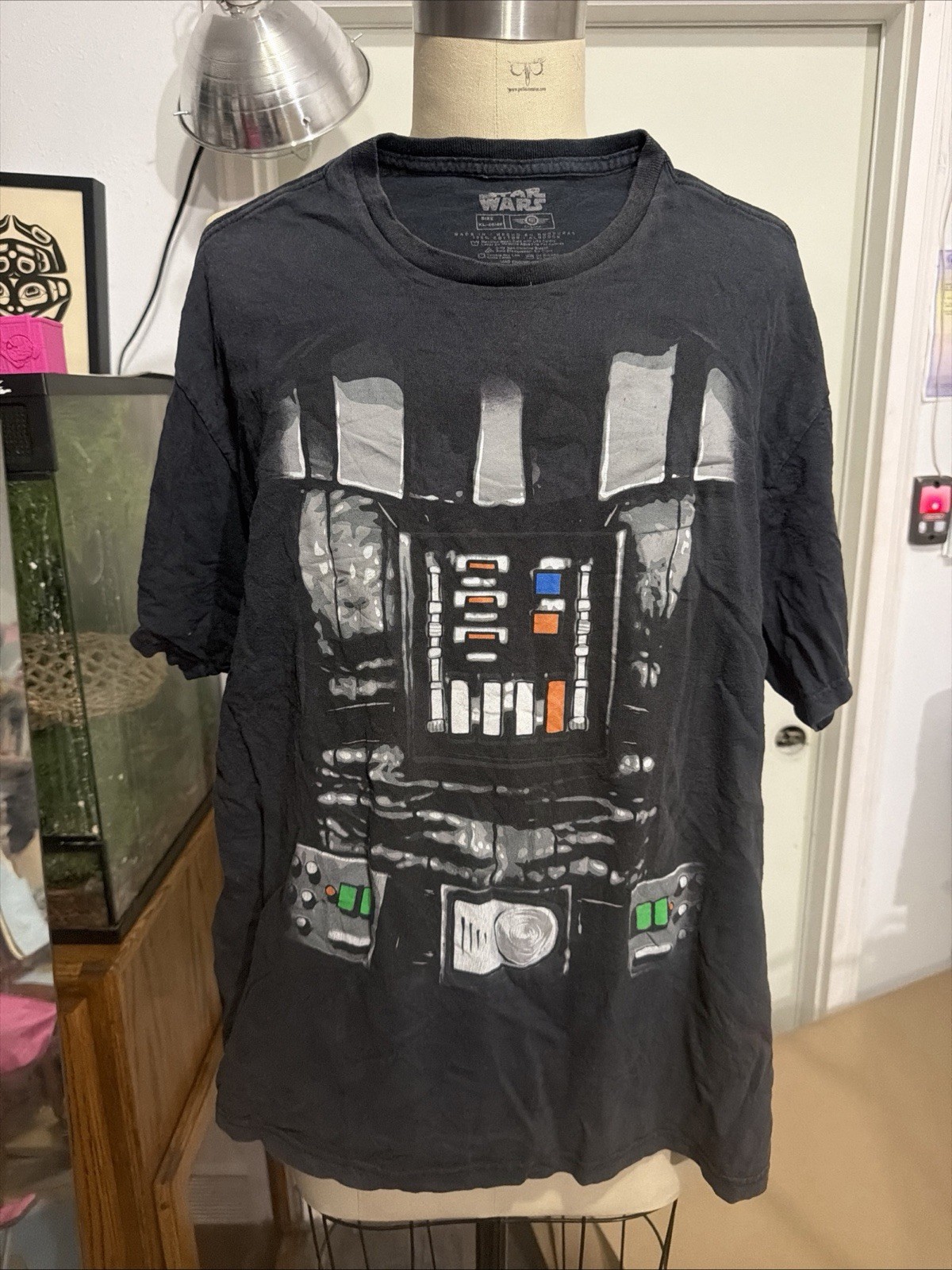 Licensed Black Shirt Darth Vader Body Armor Size XL 46/48 Star Wars