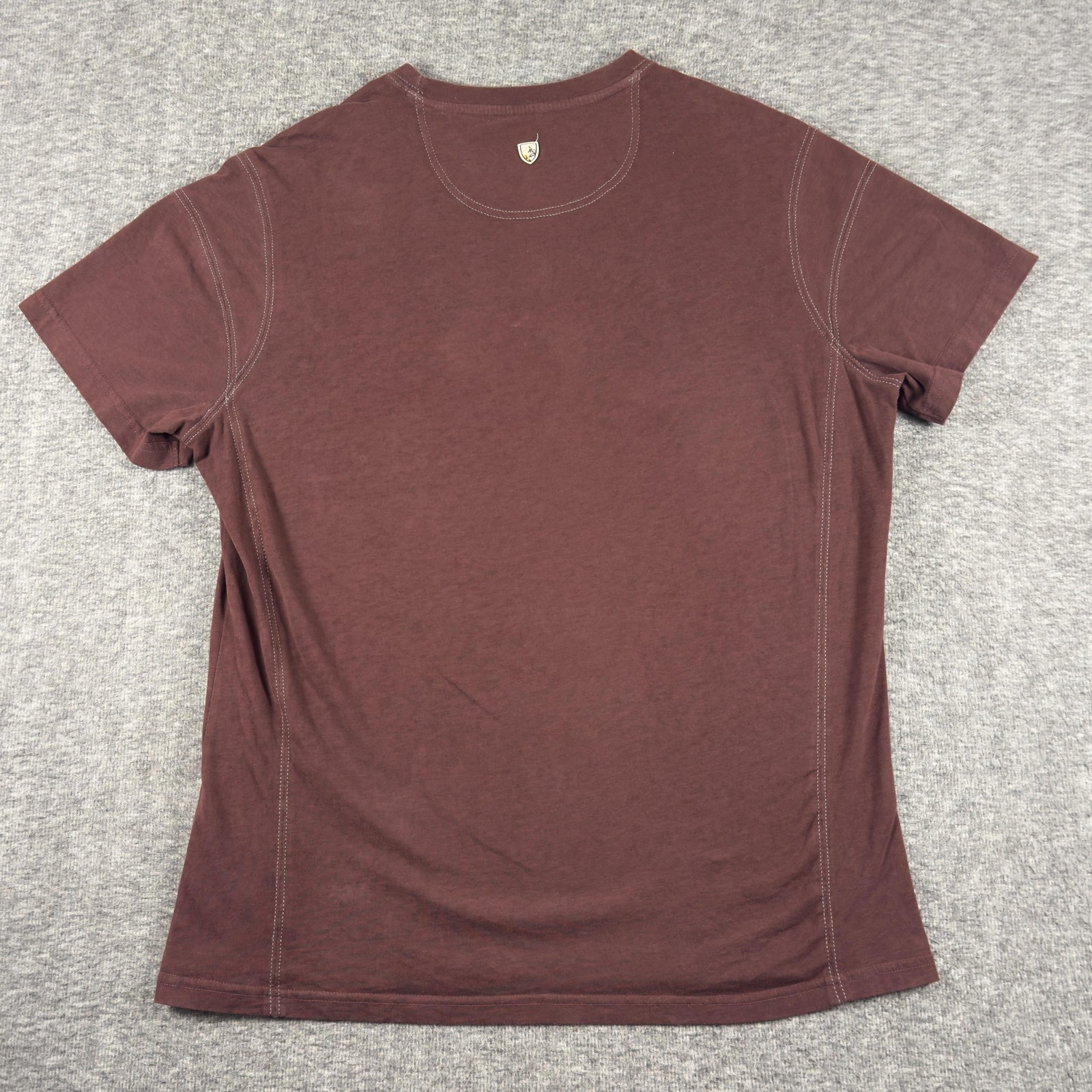 Kuhl Shirt Mens Large Brown Silver Oak Supima Cotton Crewneck Casual Tee T-Shirt
