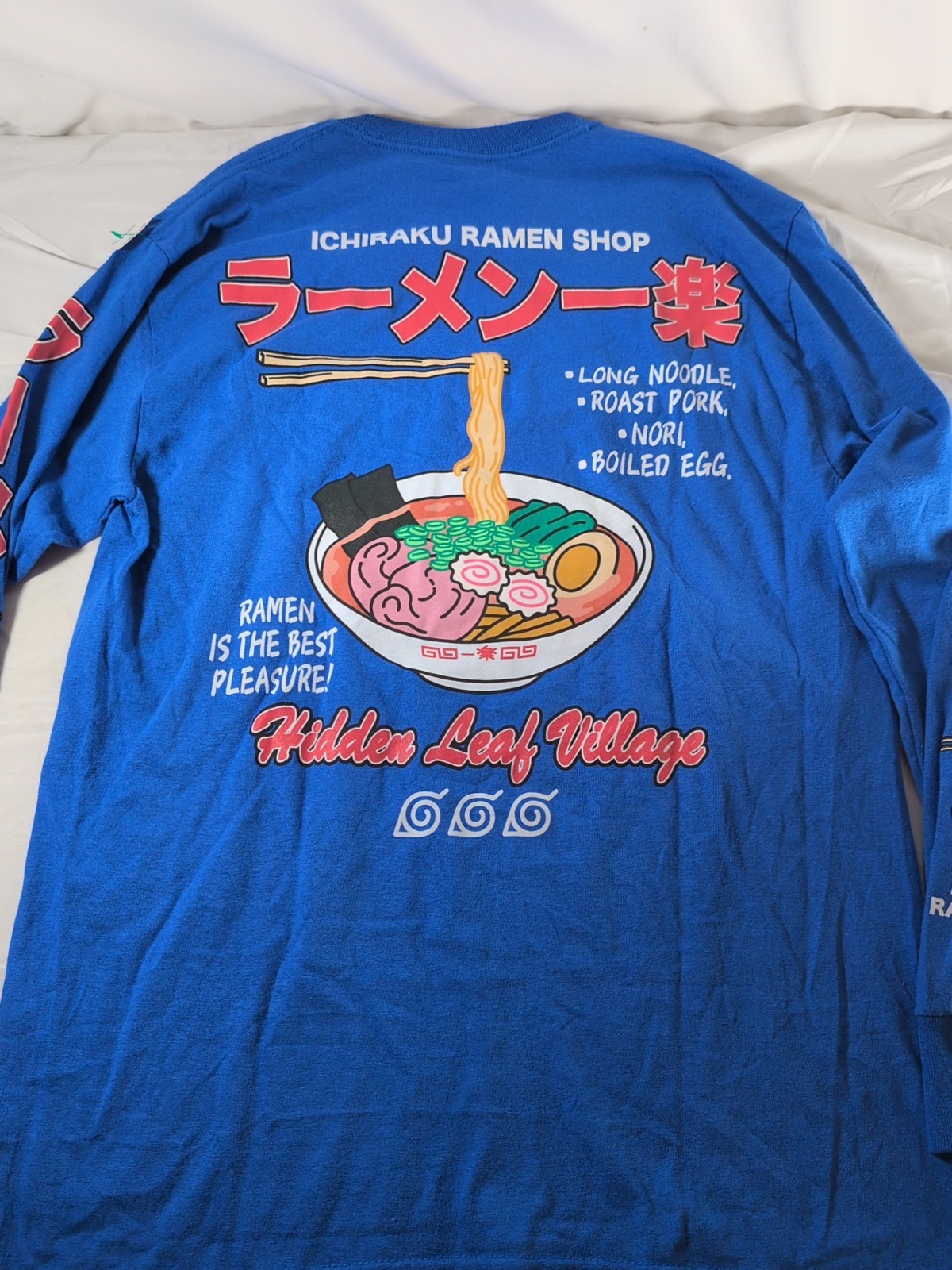Naruto Shippuden Ichiraku Ramen Shop Long Sleeve T-shirt Blue Men&rsquo;s Size M