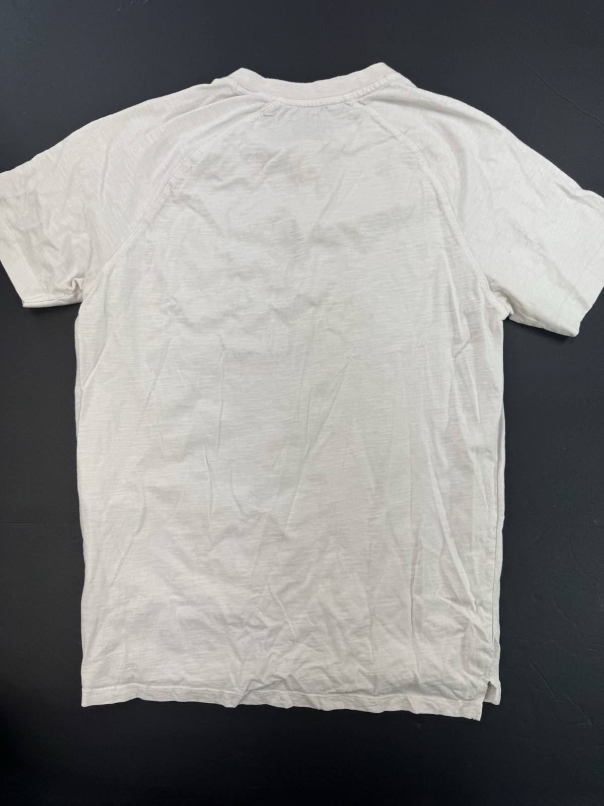 Gap White Henley Button T-Shirt Mens Size Medium Cotton Short Sleeve