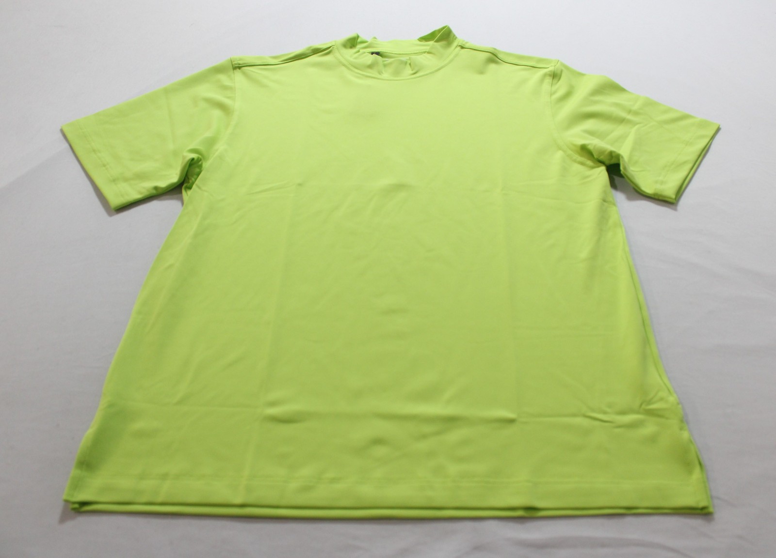 Monterey Club Men&rsquo;s Solid Dry Swing Mock Shirt CN6 Apple Green Large NWT