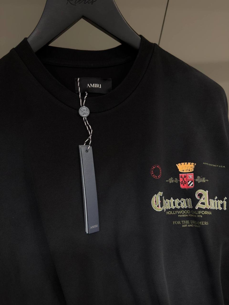 Amiri T-shirt Black Logo Te M sizee