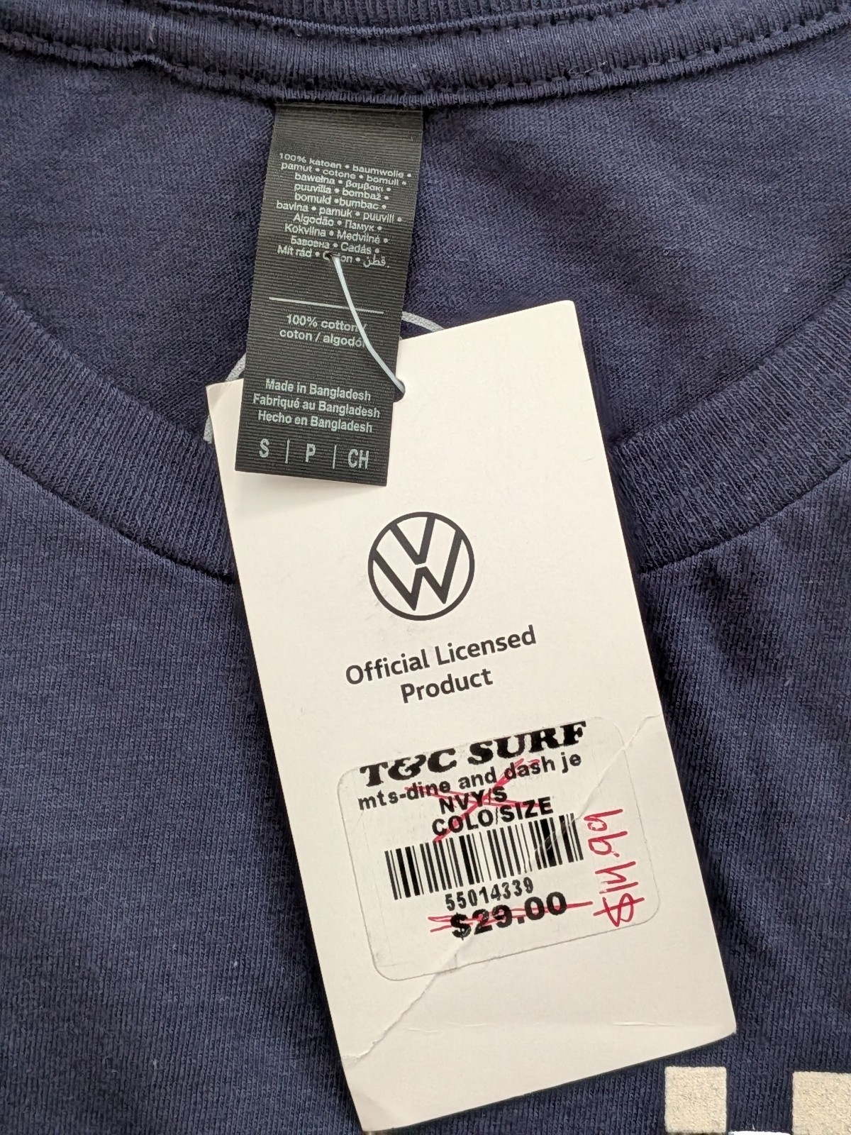 T&C Town Country Surf Hawaii Volkswagen VW Men&rsquo;s Navy Blue Shirt Small S – NWT