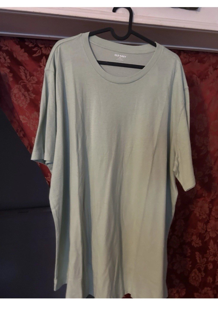 Old Navy Men&rsquo;s Green Solid Crew Neck Short Sleeve T-Shirt Size 2XL