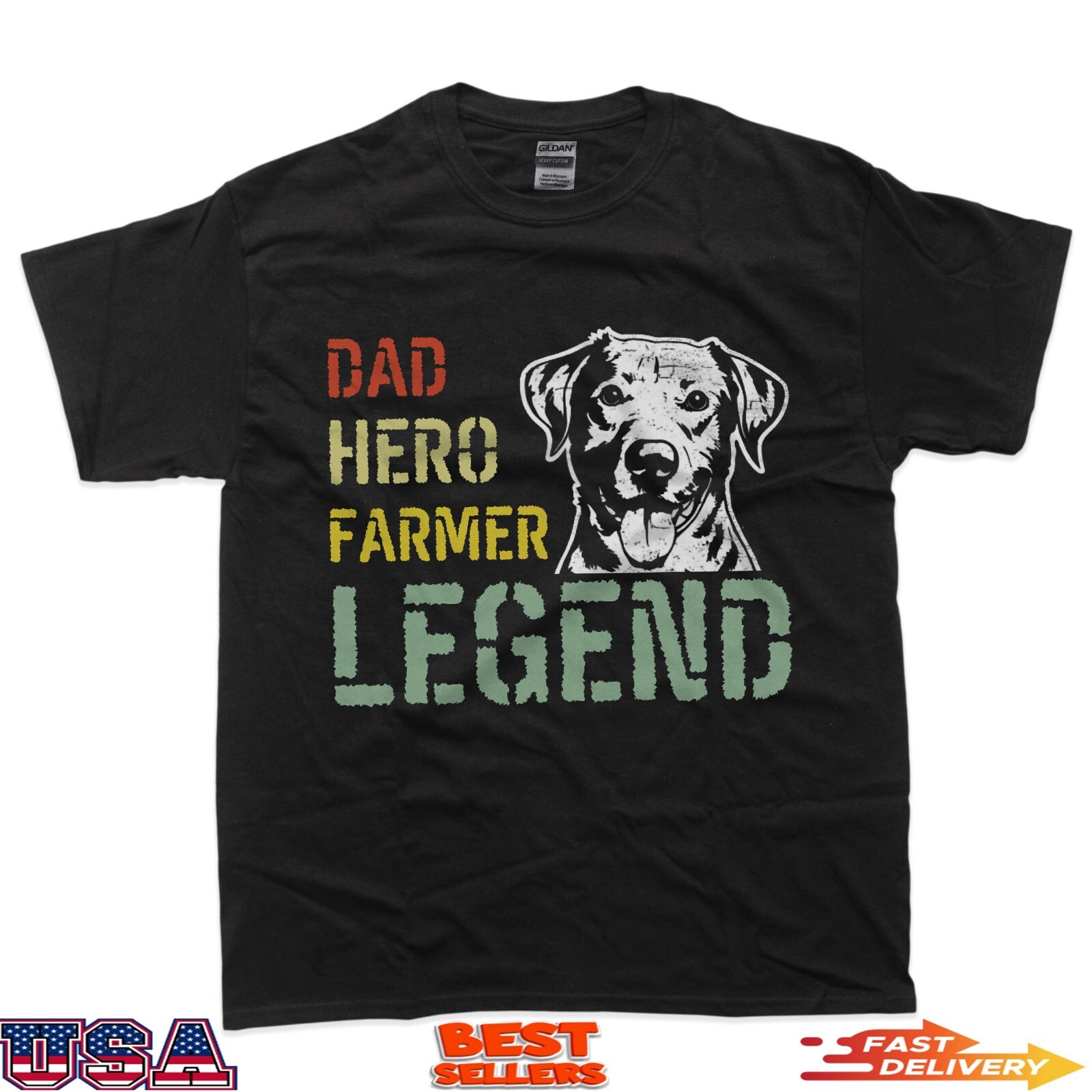 Dad Hero Farmer Legend Father&rsquo;s Day Farming Father Figure T-Shirt