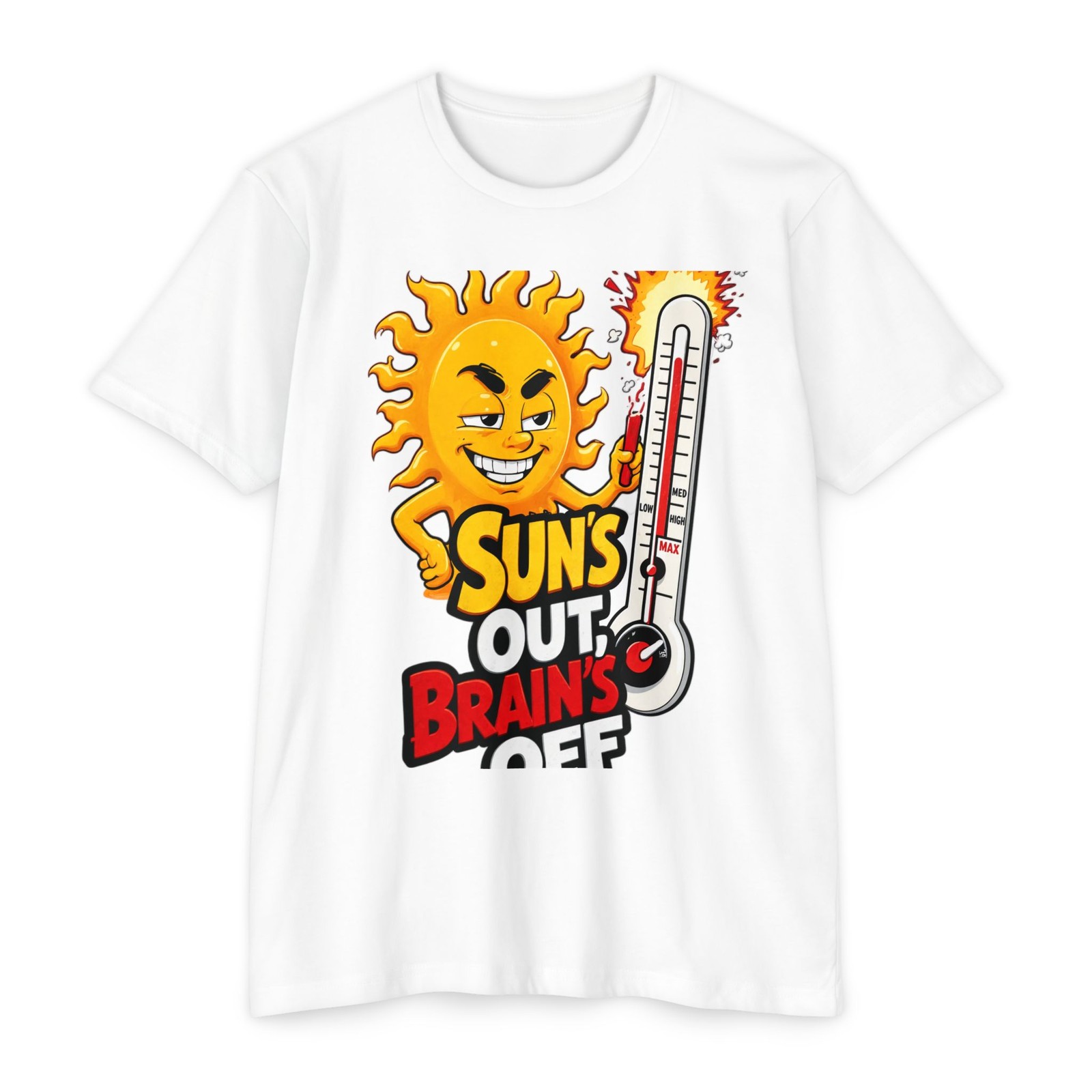 Sun&rsquo;s Out Brain&rsquo;s Off T-Shirt Summer Chill Funny Unisex Made in USA