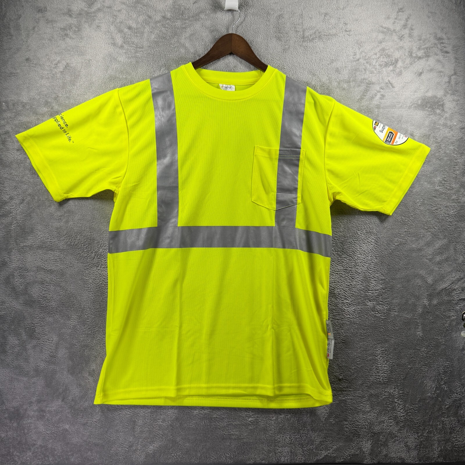 Xtreme 3M Scotchlite Reflective Men&rsquo;s Large L T Shirt High Visibility Safety