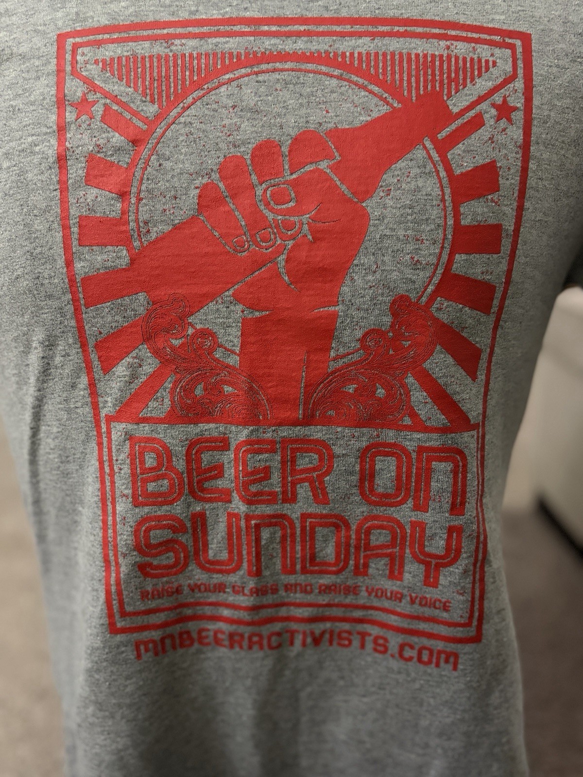 Beer On Sunday Raise Your Glass And Raise Your Voice Jerzees Medium Gray
