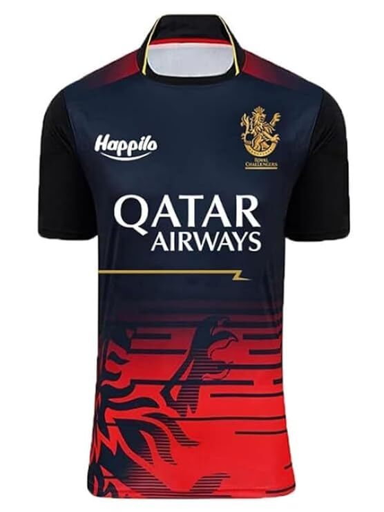 High Quality Polyester Sports T-Shirt RCB Virat 18 Regular Fit Pack of 1