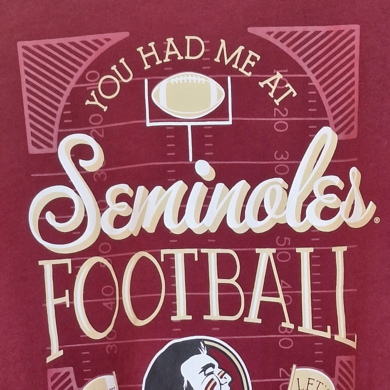 Champion Florida State Long Sleeve POCKET Tee XXL Garnet Red Seminoles T-Shirt