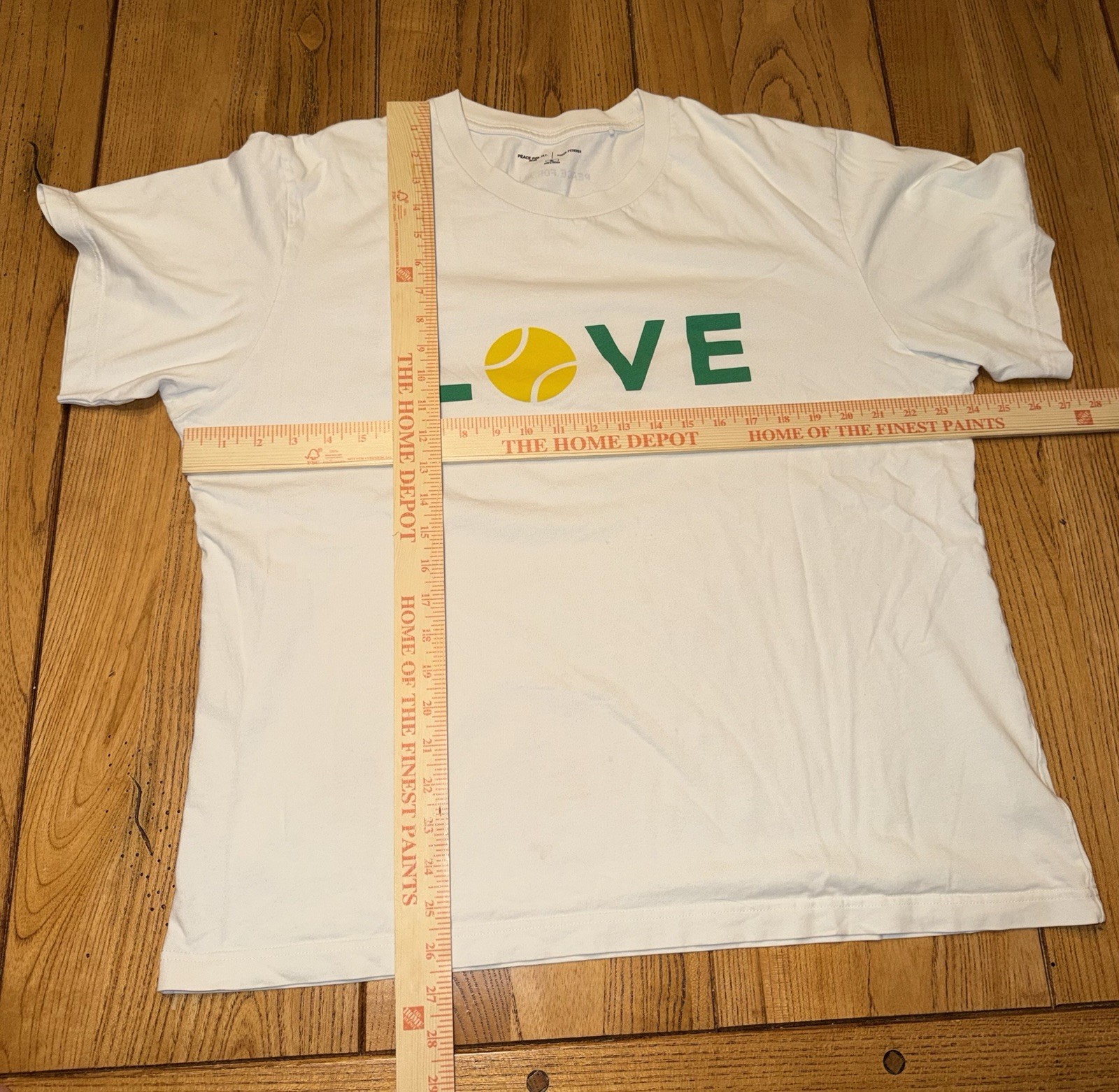 Roger Federer X Uniqlo Peace For All LOVE White T-Shirt Size XL
