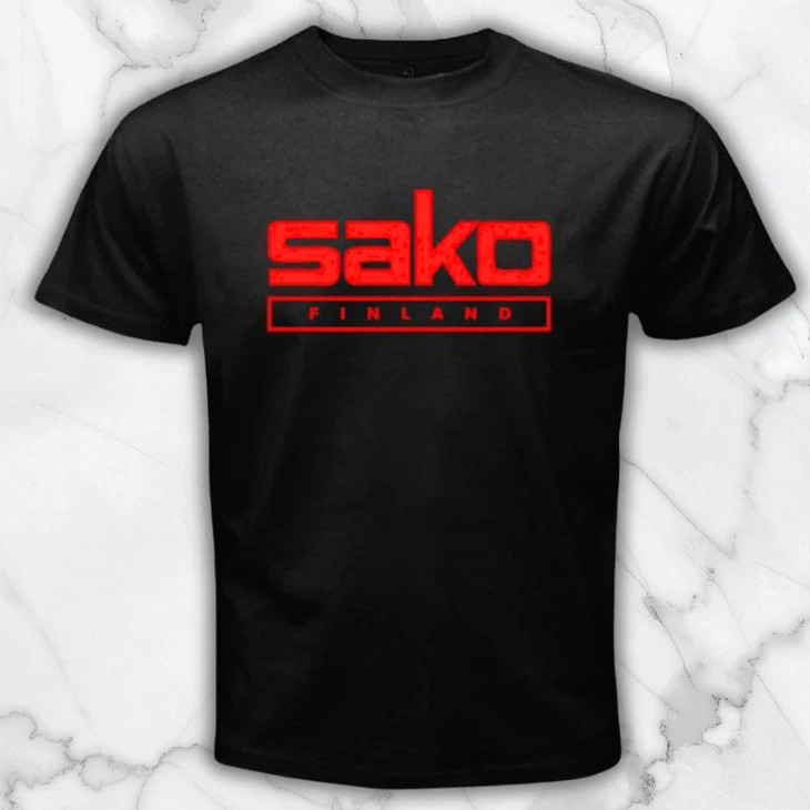 SAKO Finland Riffle Firearms Guns Men&rsquo;s Black Graphic T Shirt Freeships
