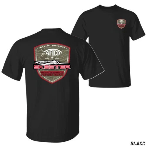 AFTCO x Skeeter Performance Fishing T-Shirt, Camo Shield Graphic Tee