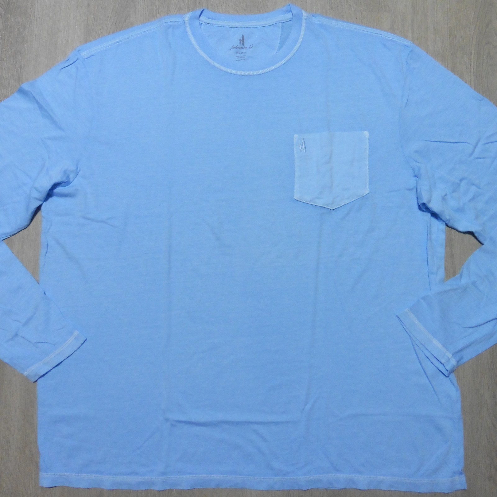 JOHNNIE O Mens 2XL XXL T SHIRT BRENNAN 2.0 MALIBLU BLUE LONGSLEEVE GOLF SURF TEE