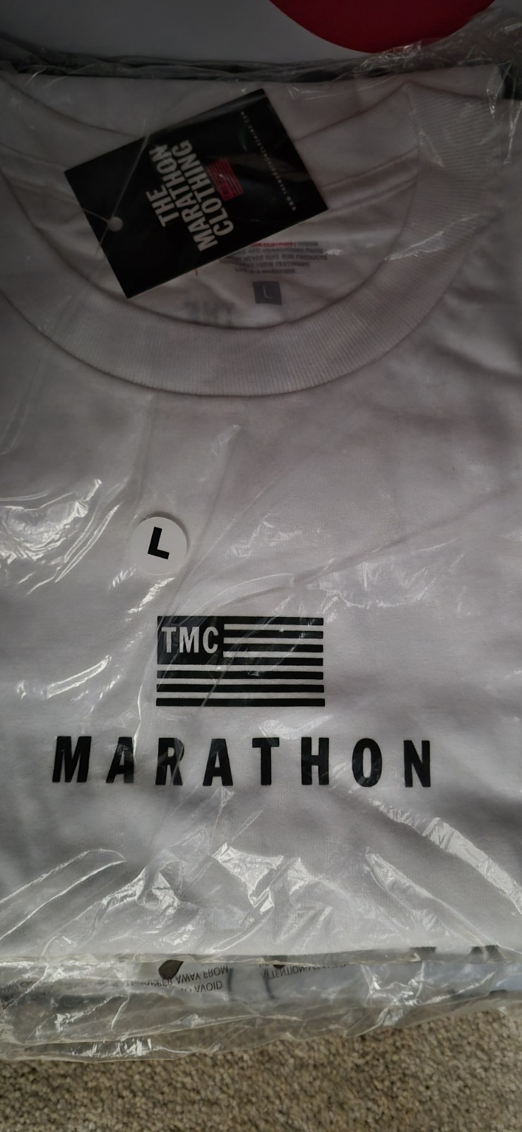 New The Marathon Clothing T-Shirt Large Mens White 100% Cotton NWT