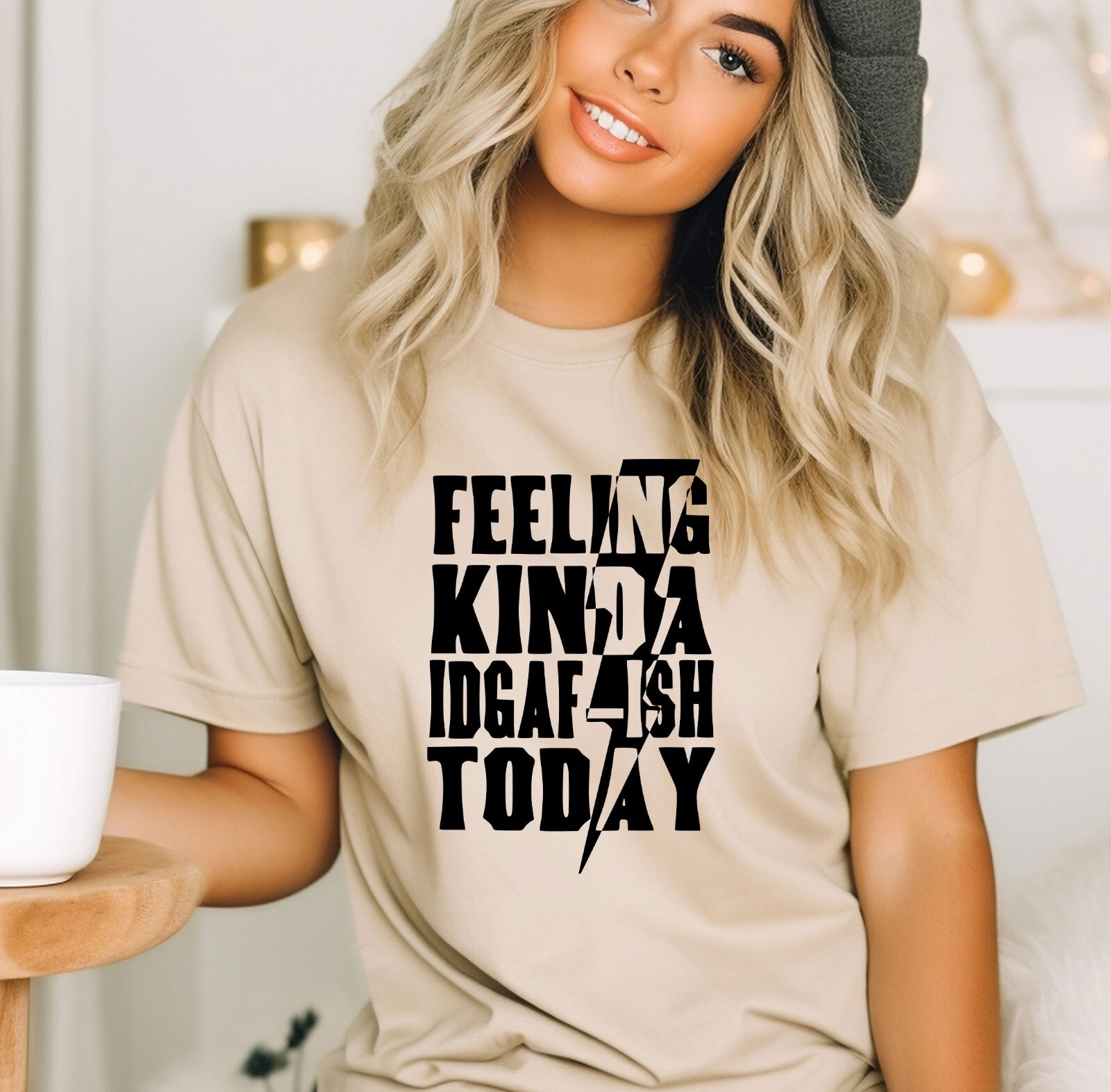 Feeling Kinda Idgaf-ish Today Shirt, Positive Vibes Tee, Gift T-Shirt, Oversized