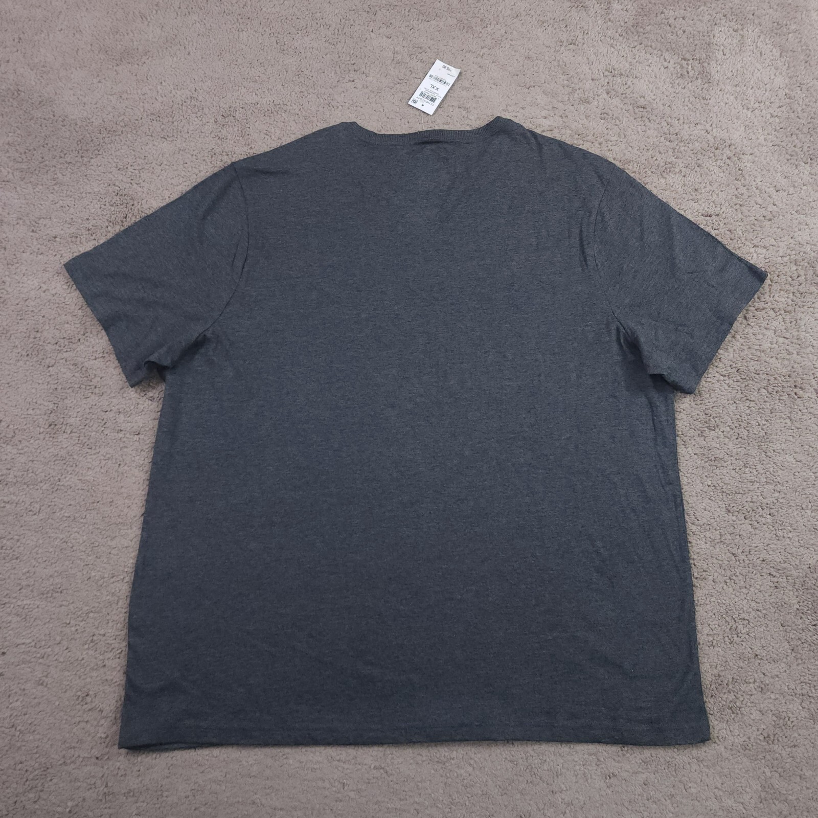 Club Room Men&rsquo;s Dad Sueded Graphic T Shirt Charcoal Heather Grey 2XL