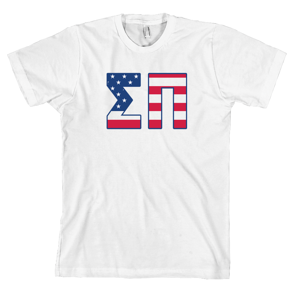 Sigma Pi Bella + Canvas T Shirt Sig Pi Fraternity USA Letters *ALL SIZES*