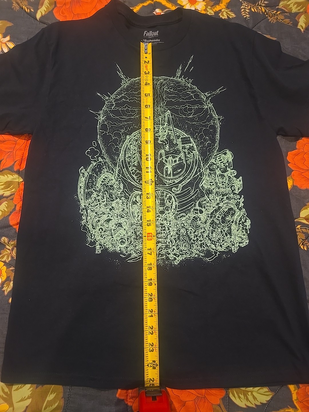 Fallout Crate Lootwear Exclusive Graphic Print Glow In The Dark Shirt Men Medium