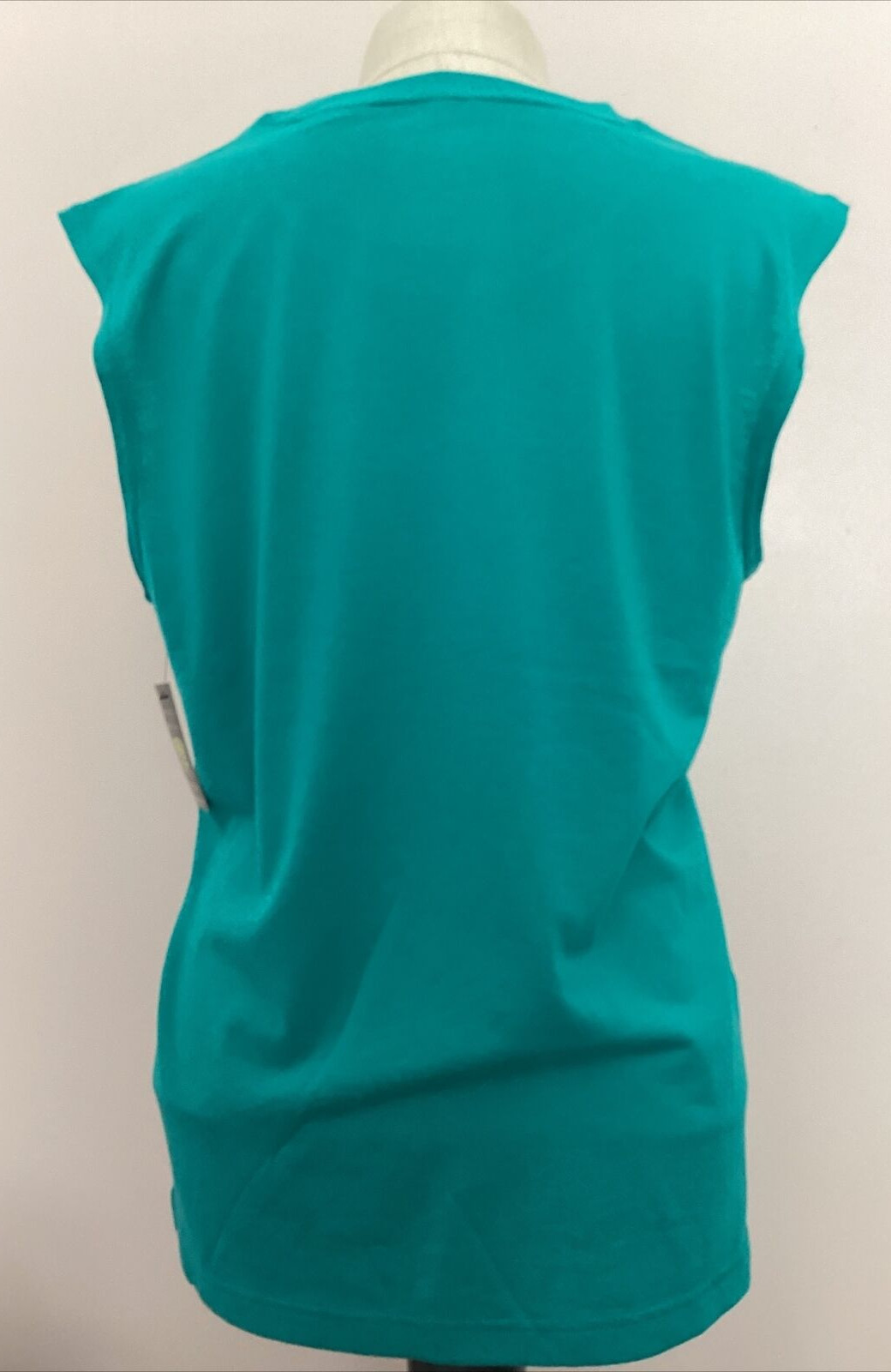 ATHLETIC WORKS DRIWORKS COOL TURQUOISE TRI BLEND MUSCLE Tank Sz L