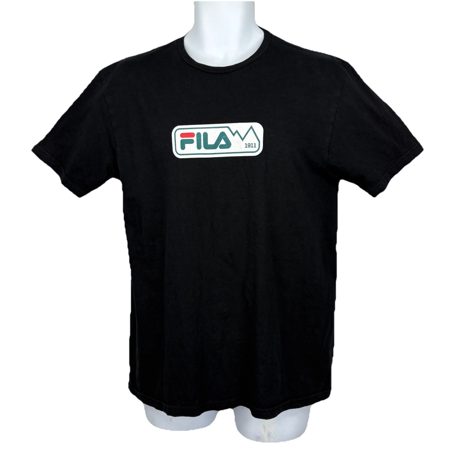FILA 1911 T-Shirt/ Men’s (M) Black 100% Cotton