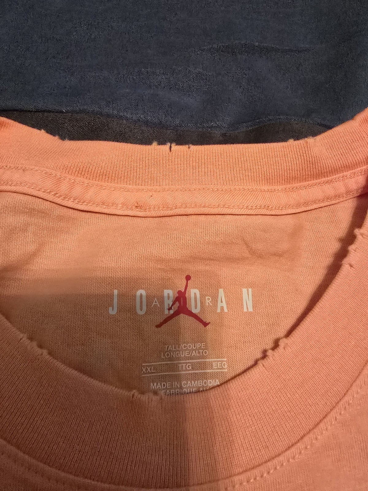$65…Jordan Tatum « Distressed » size XXL-Tall T-shirt Orange Apricot. HF7849…