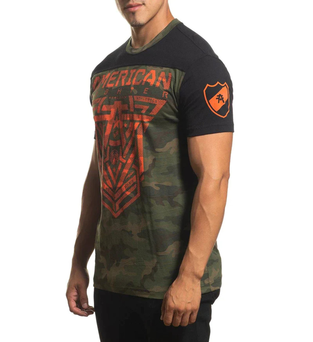 AMERICAN FIGHTER Men&rsquo;s T-shirt GLOVER Athletic Military Green XS-4XL