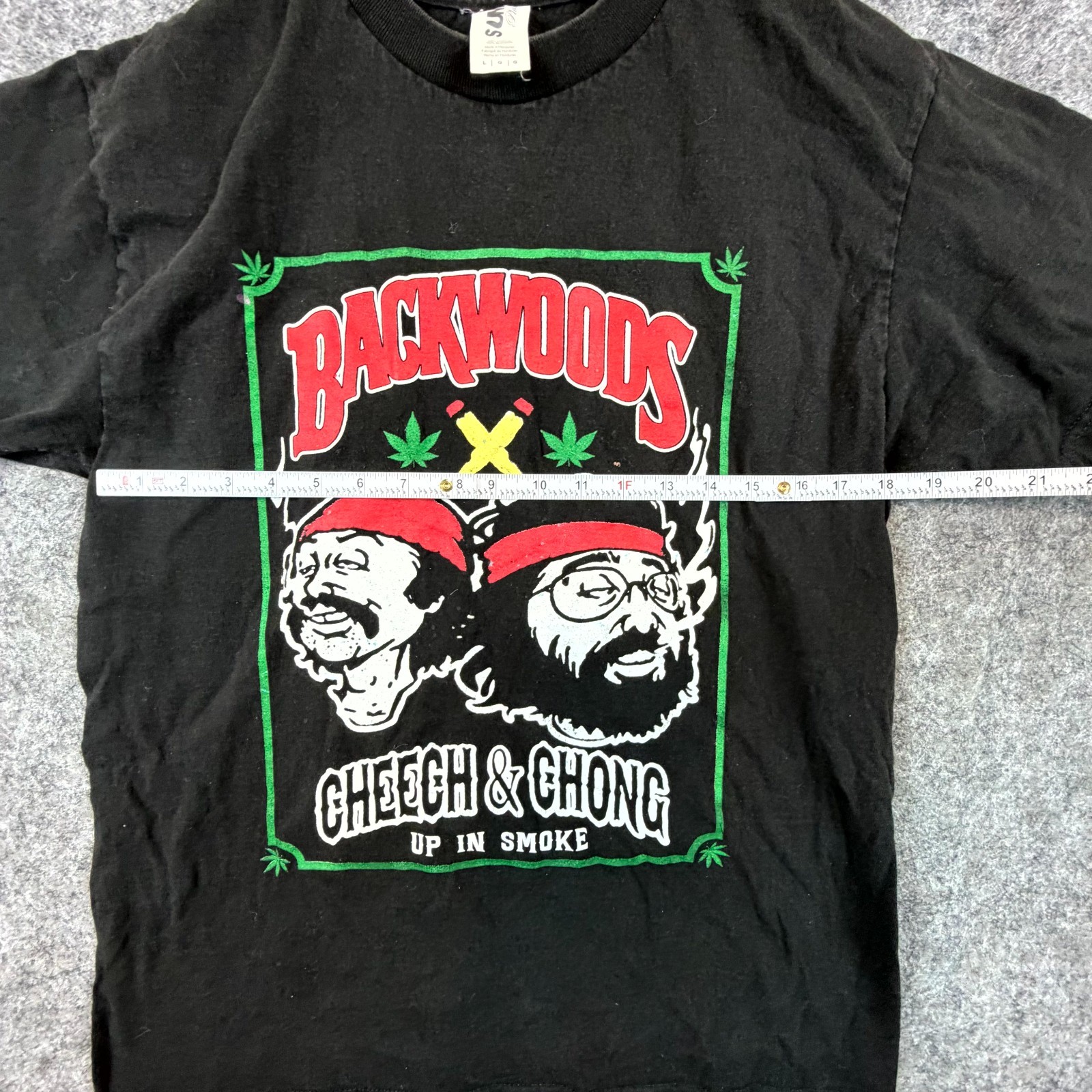 Backwoods Cheech & Chong Up In Smoke Suna T-Shirt Mens Large Black Graphic Print