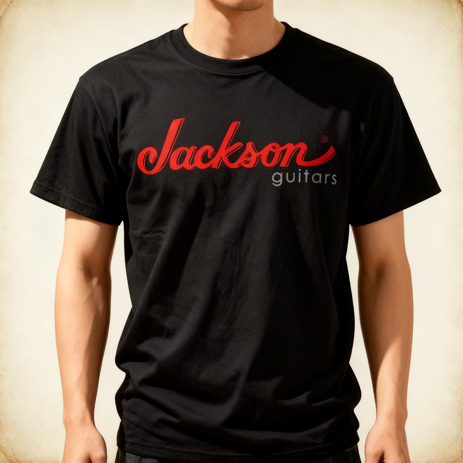 Jackson Guitars Red Men&rsquo;s Black T-Shirt Size S to 5XL