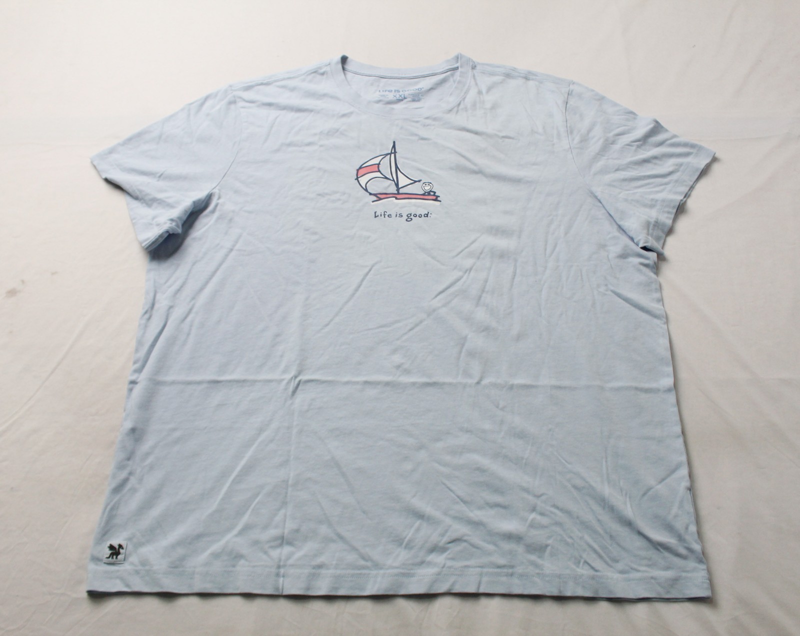 Life Is Good Men&rsquo;s Jake Sail Crusher Tee CN6 GloBlu Size 2XL NWT