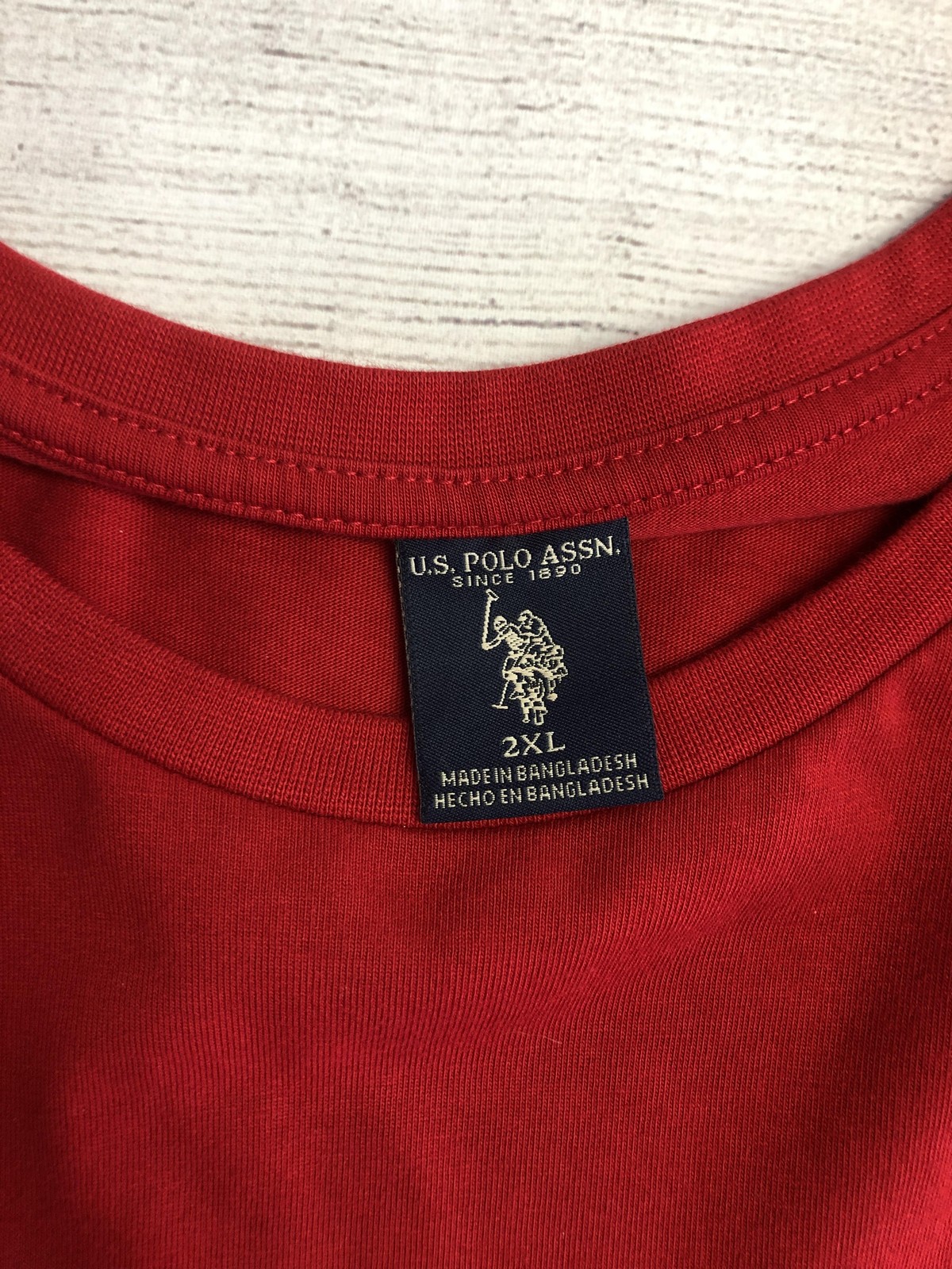 U.S. Polo Assn Shirt Mens 2XL Red Long Sleeve Crewneck USPA Logo Graphic Casual