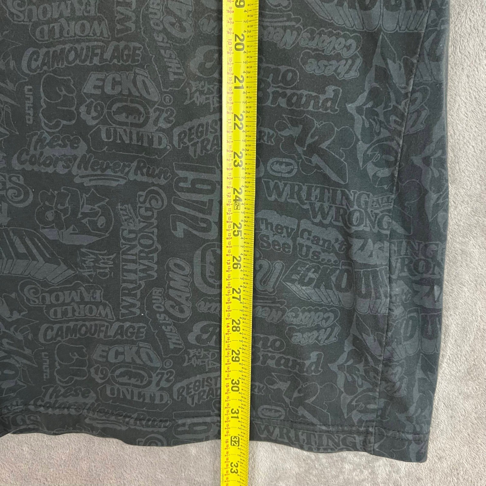 Y2K Ecko Unltd Graphic T Shirt Mens XL Graffiti Style Grunge Skater Streetwear