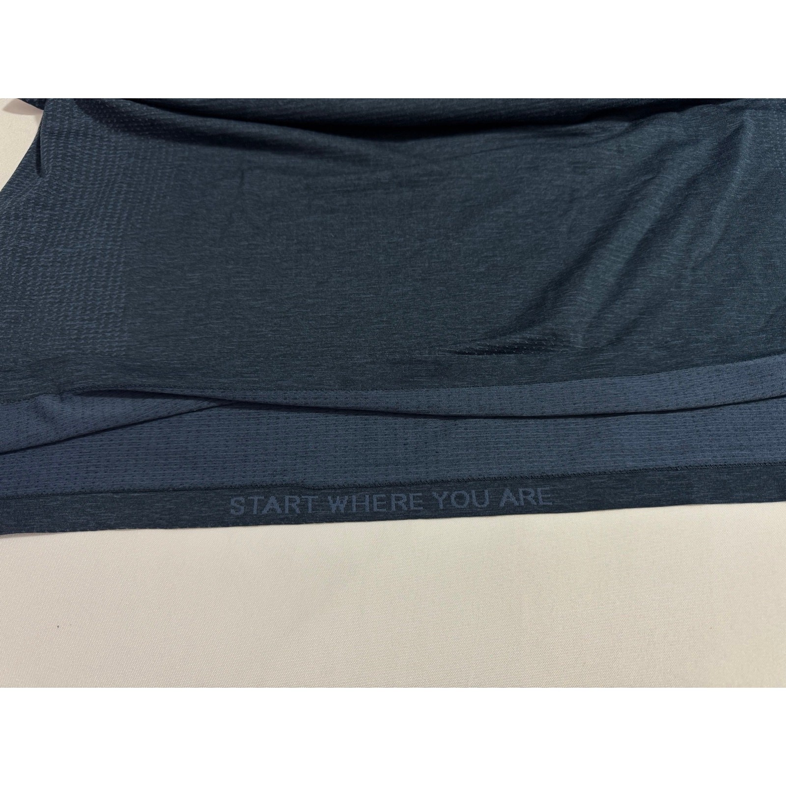 Lululemon Blue Workout Shirt Active Gear Mens XL 23×29