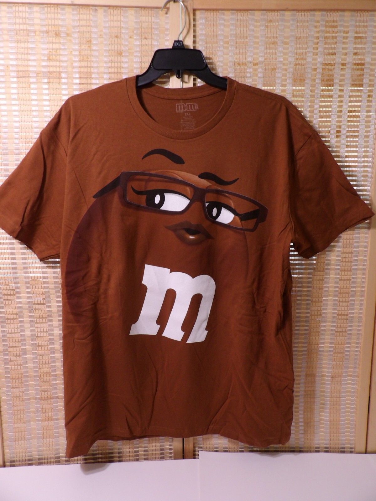 Adult Unisex Brown 2XL M&M&rsquo;s Face Short Sleeve T-Shirt