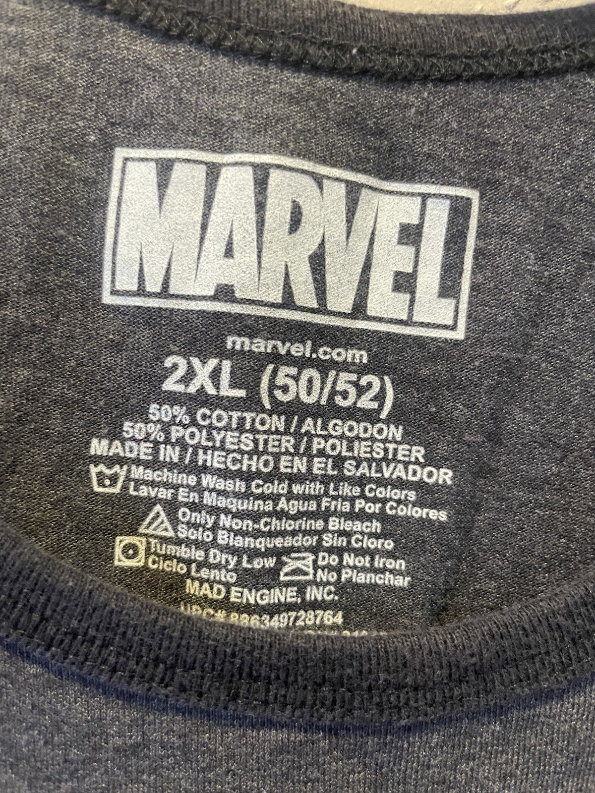 Marvel Deadpool « I Have Issues » Gray Tank Top Crew Neck Sleeveless Cotton 2XL