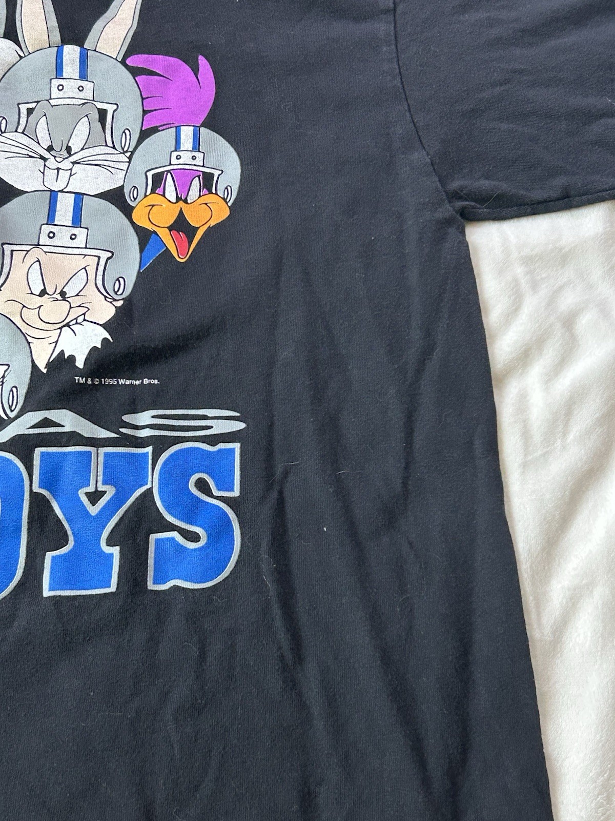 Vintage Dallas Cowboys Looney Tunes Graphic T-shirt NFL Football Size XL