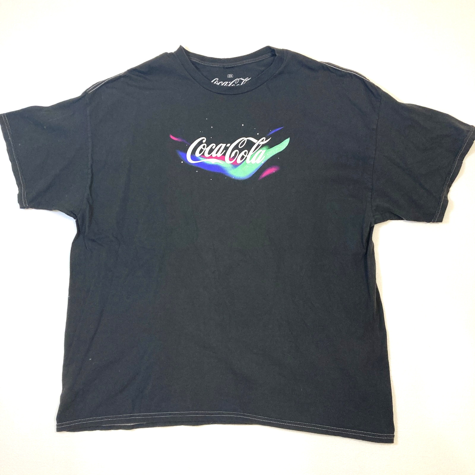 Coca-Cola Polar Bear Graphic T-Shirt Men’s 2XL Black Ripple Junction