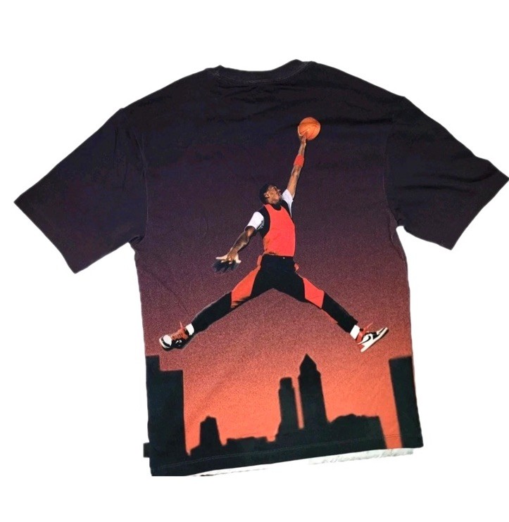 Nike Air Jordan 85 Mens Gradient T-Shirt Size Medium Off Noir Jumpman Skyline