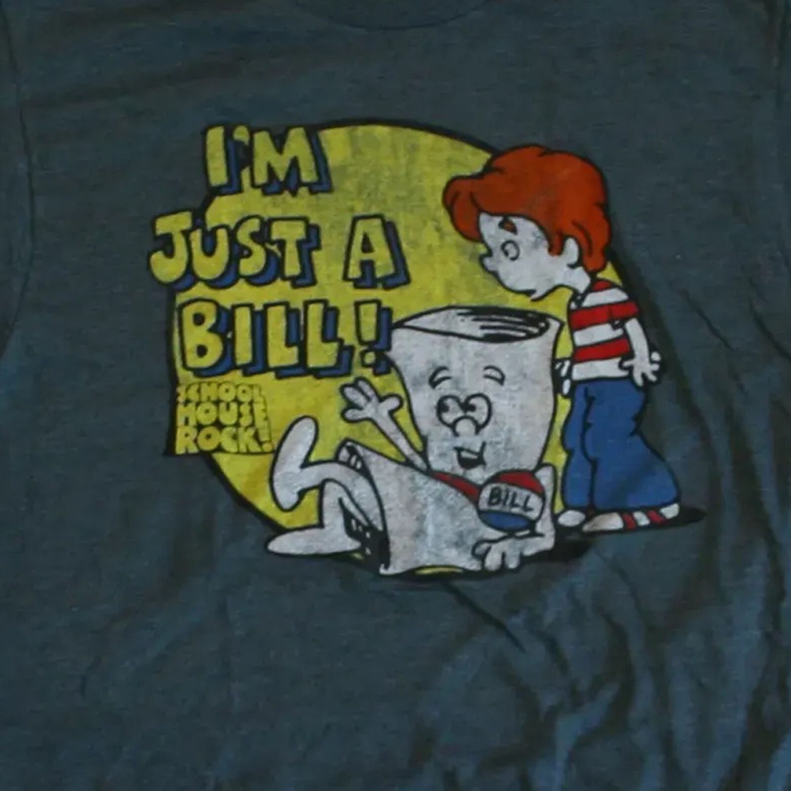 Ripple Junction I&rsquo;m Just a Bill Circle Men&rsquo;s T-Shirt Medium Heather Blue NEW