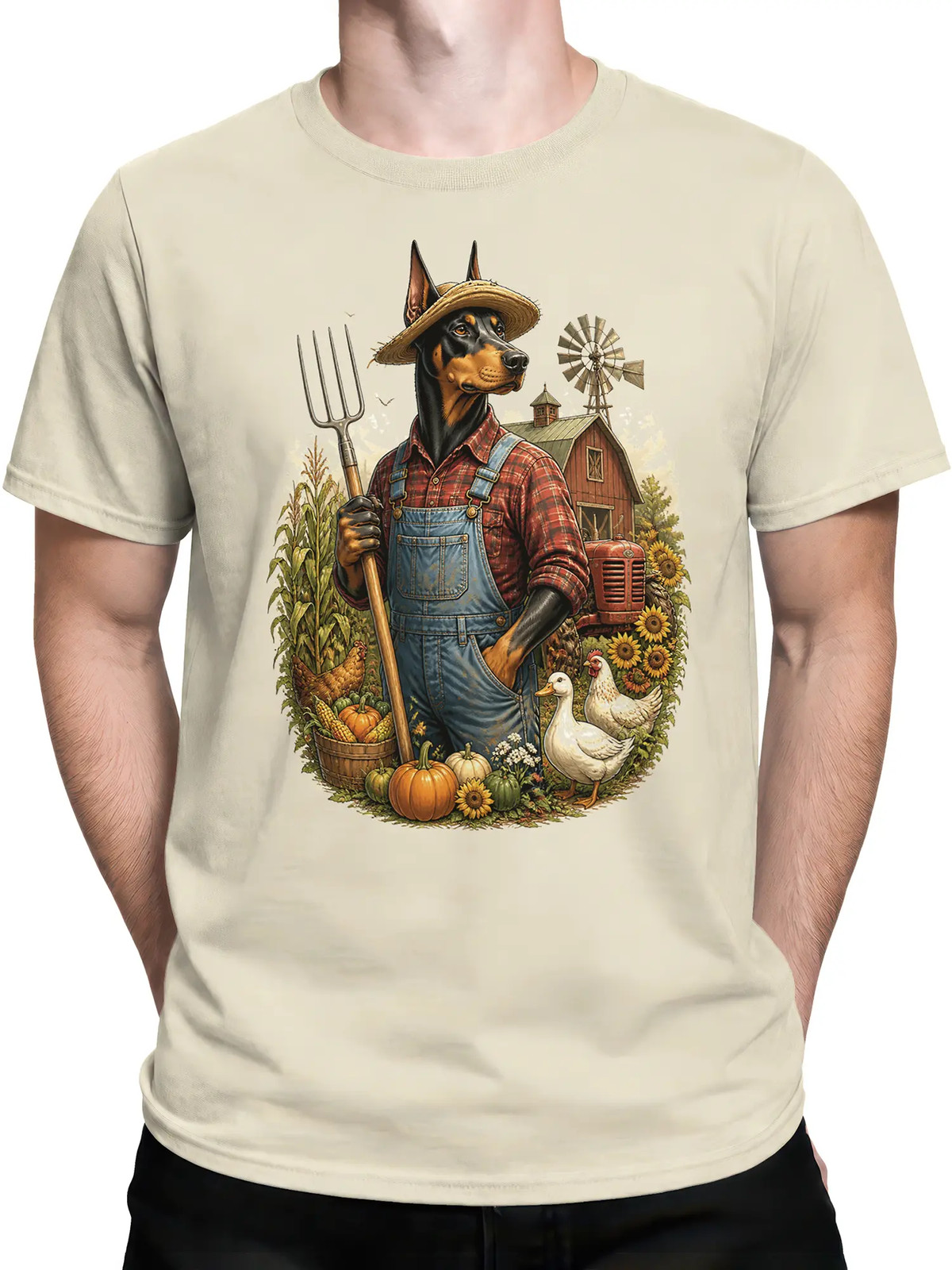 Farmhand Doberman Dog T-Shirt | Unisex
